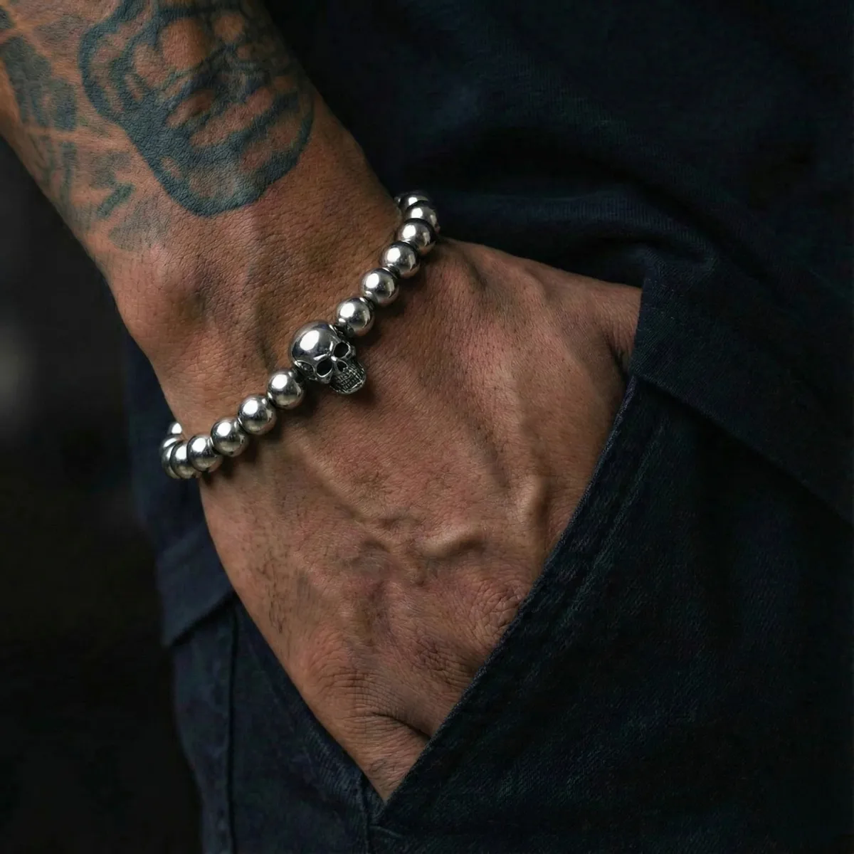 Skull Bead Bracelet - Image 4