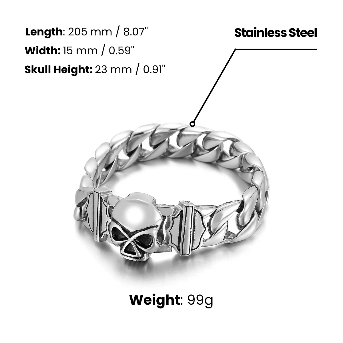 Skull Chain Bracelet - Image 4