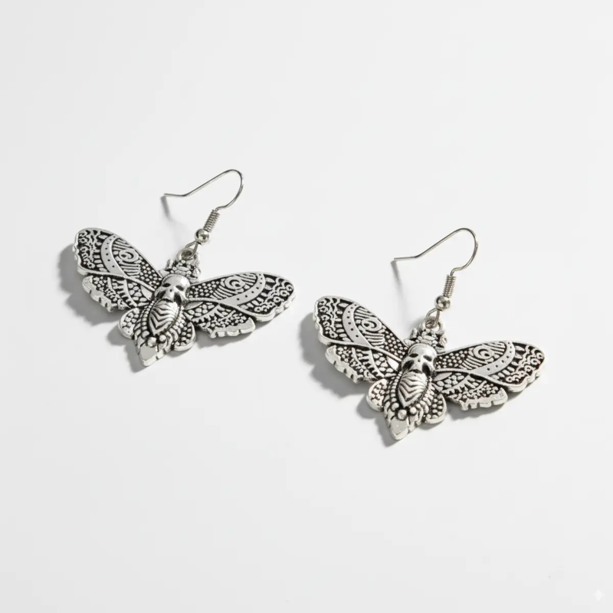 Butterfly Skull Dangle Earrings - Image 4
