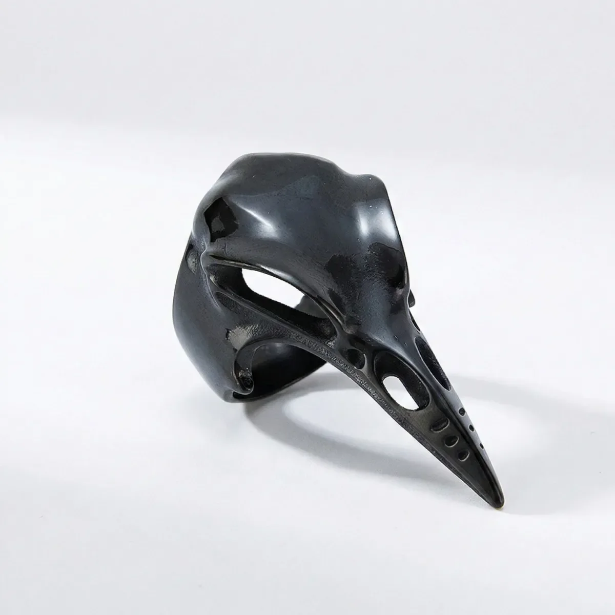 Sleek Raven Skull Ring - Image 7