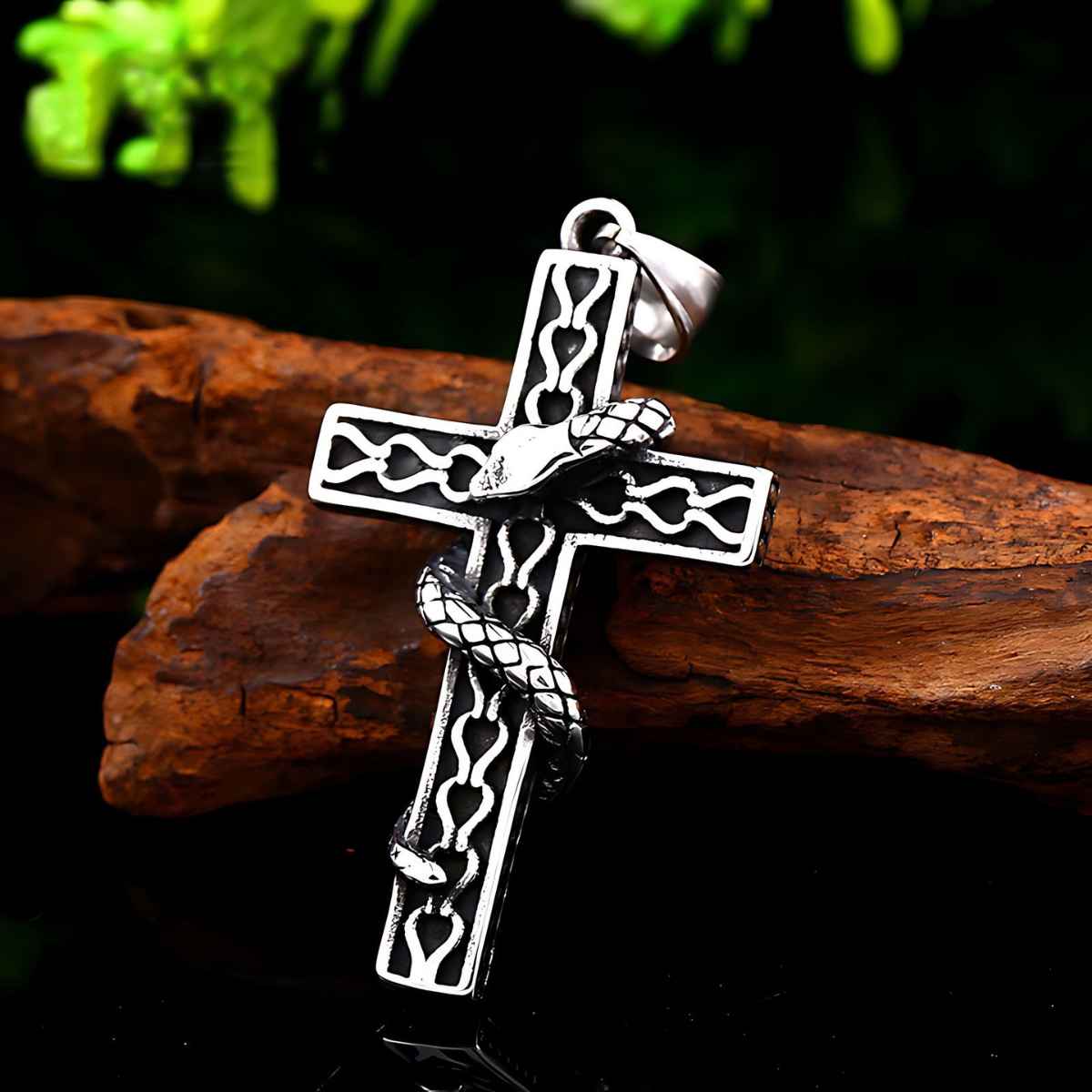 Snake Cross Pendant - Image 3