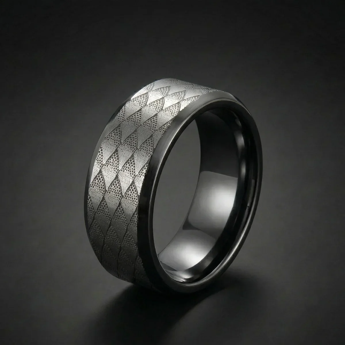 Snake Scale Tungsten Ring