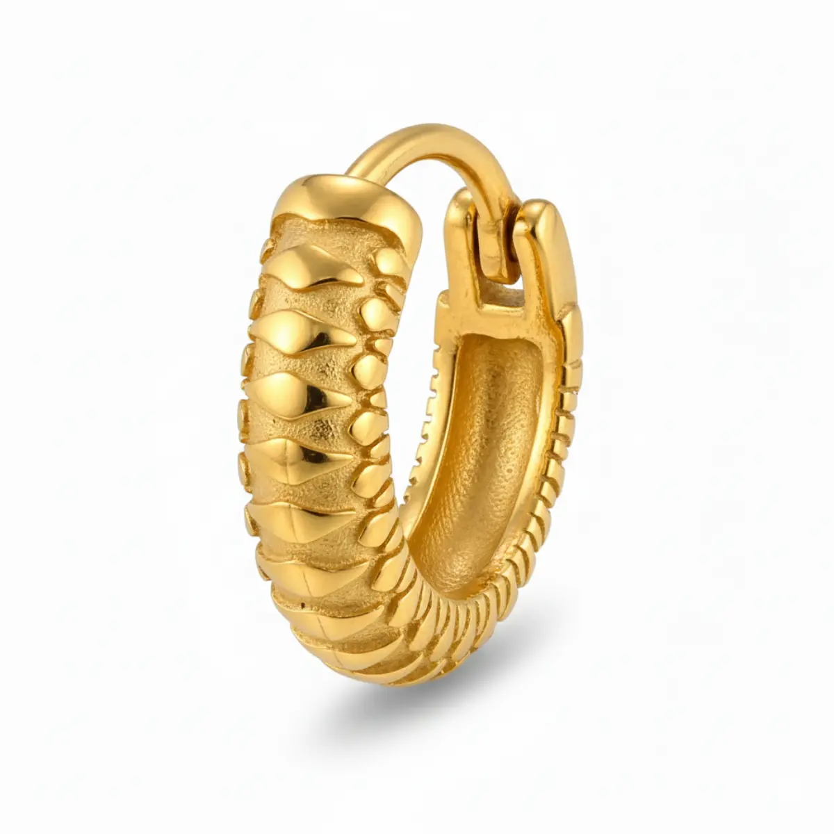Snake Skin Hoop Earrings - Image 10