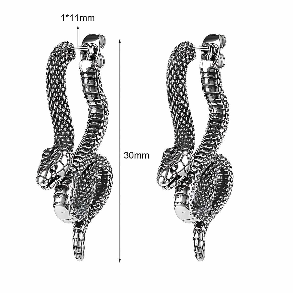 Snake Stud Earrings - Image 3