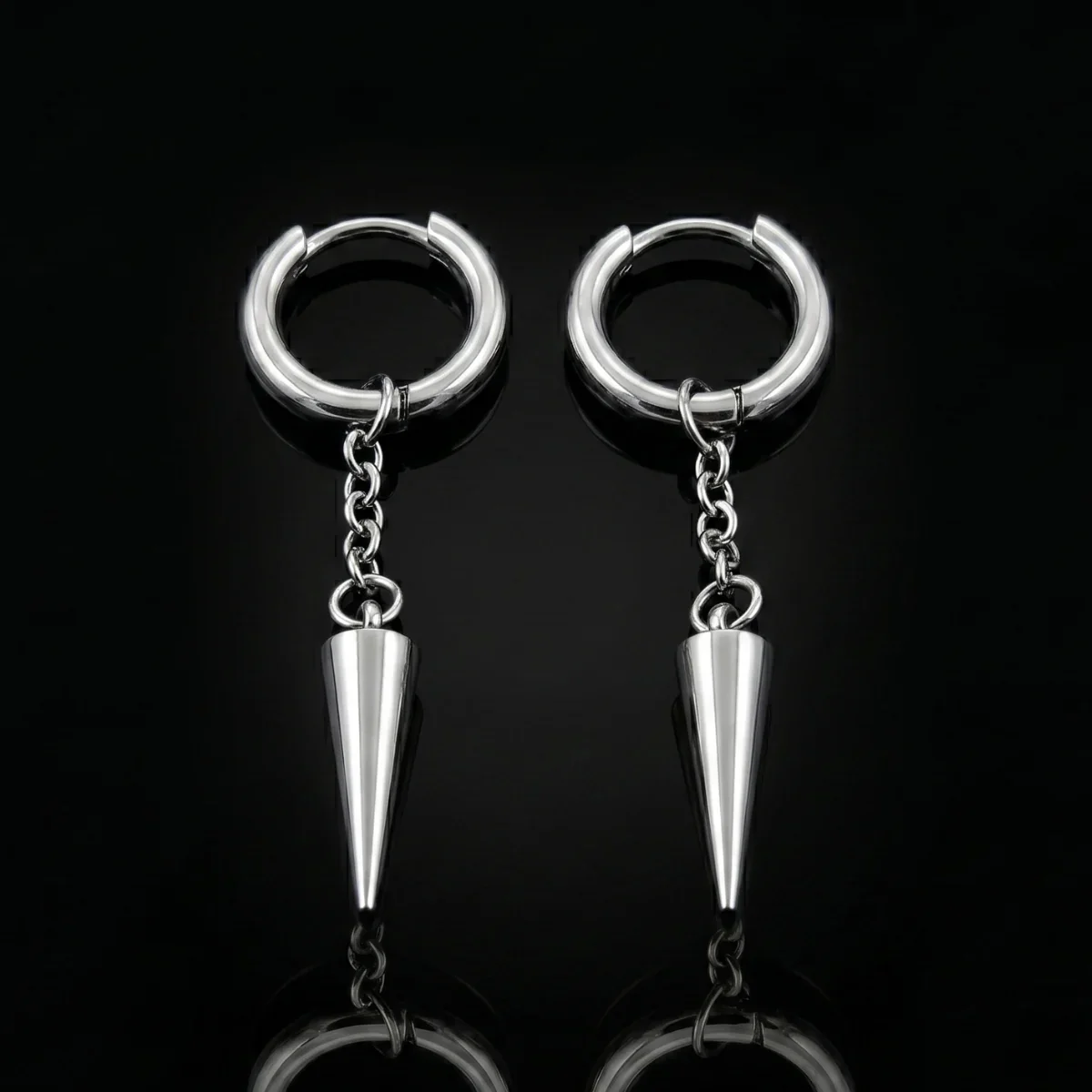 Spike Chain Drop Earrings