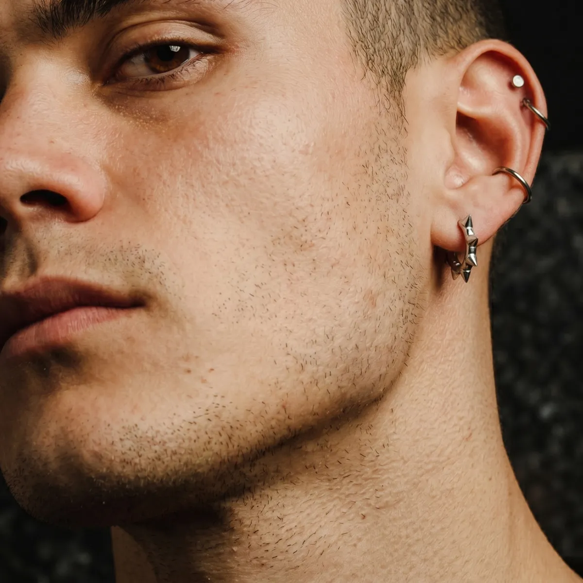 Spiked Hoop Earrings