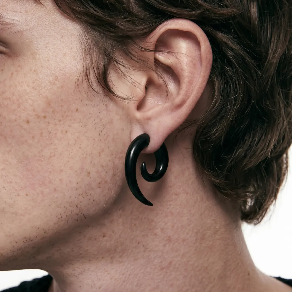 Spiral Horn Earrings - Image 3