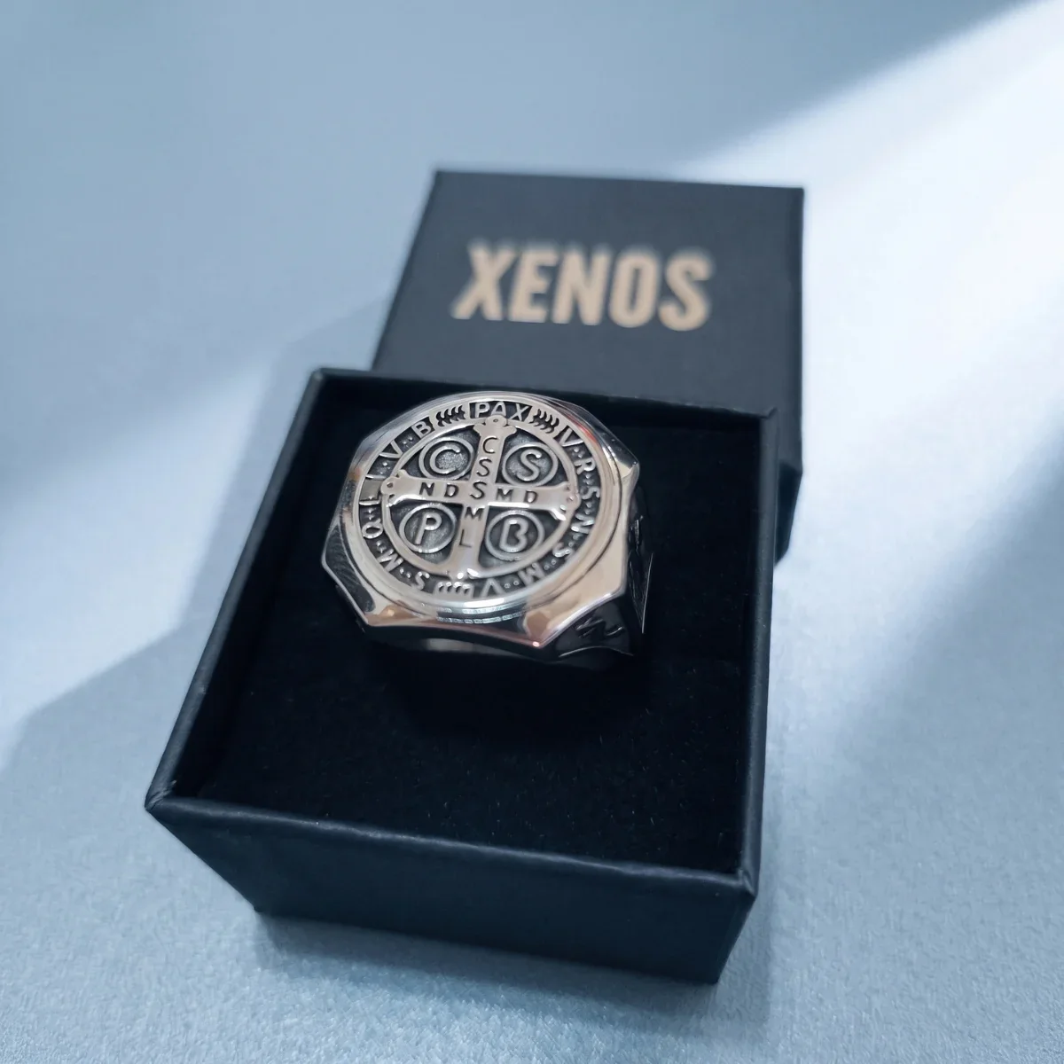 St Benedict Stainless Steel Ring - Image 6