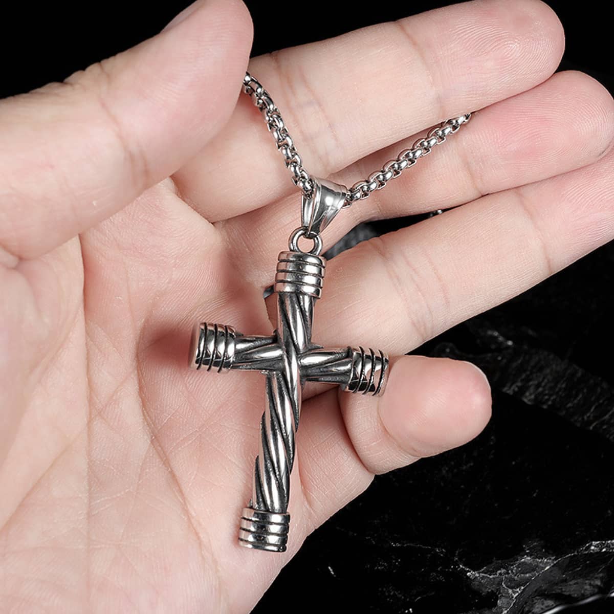 Simple Cross Pendant Necklace - Image 6