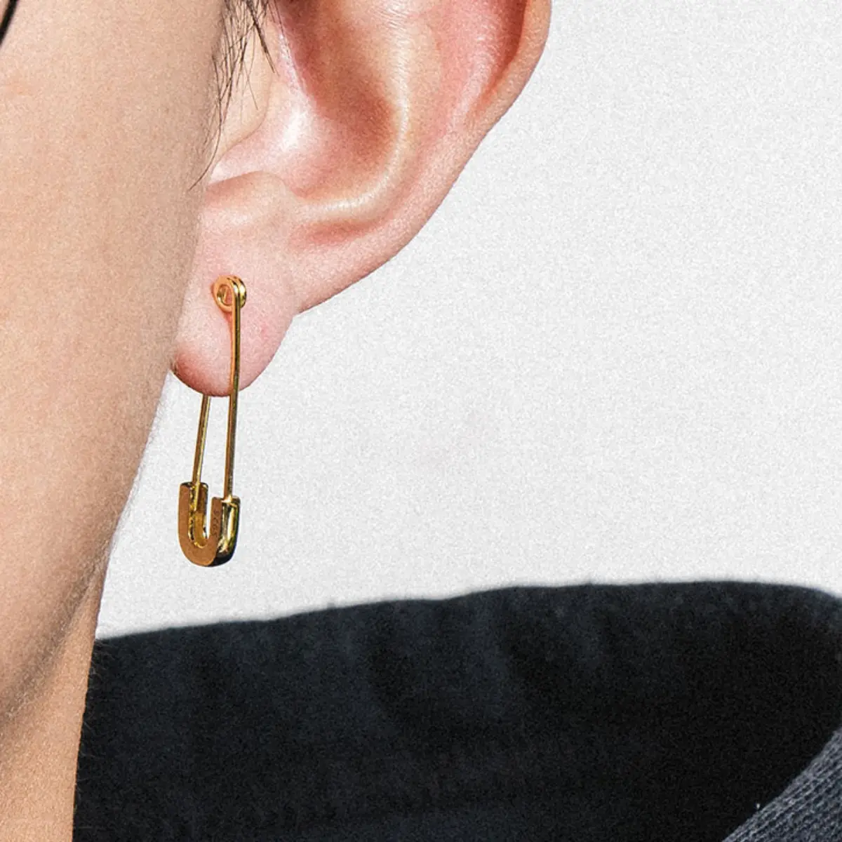 Sterling Silver Safety Pin Earrings - Image 3