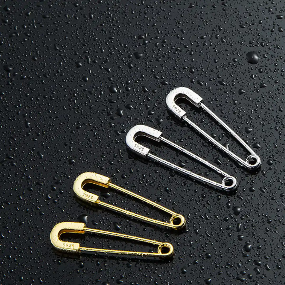 Sterling Silver Safety Pin Earrings - Image 5