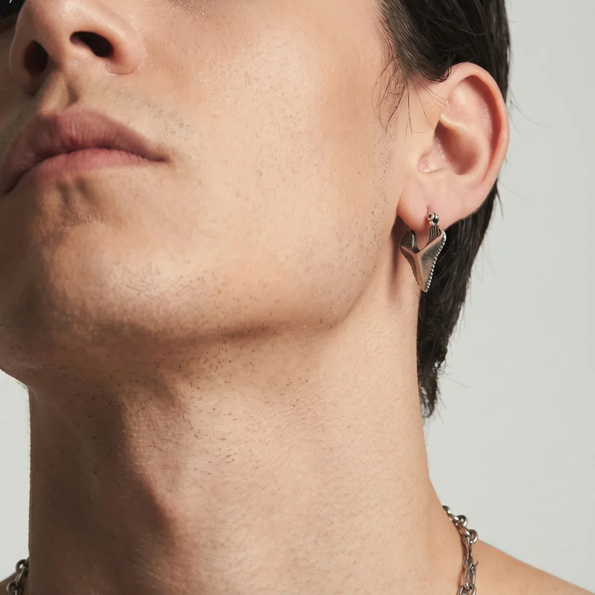 Sterling Silver Shark Tooth Earrings - Image 3