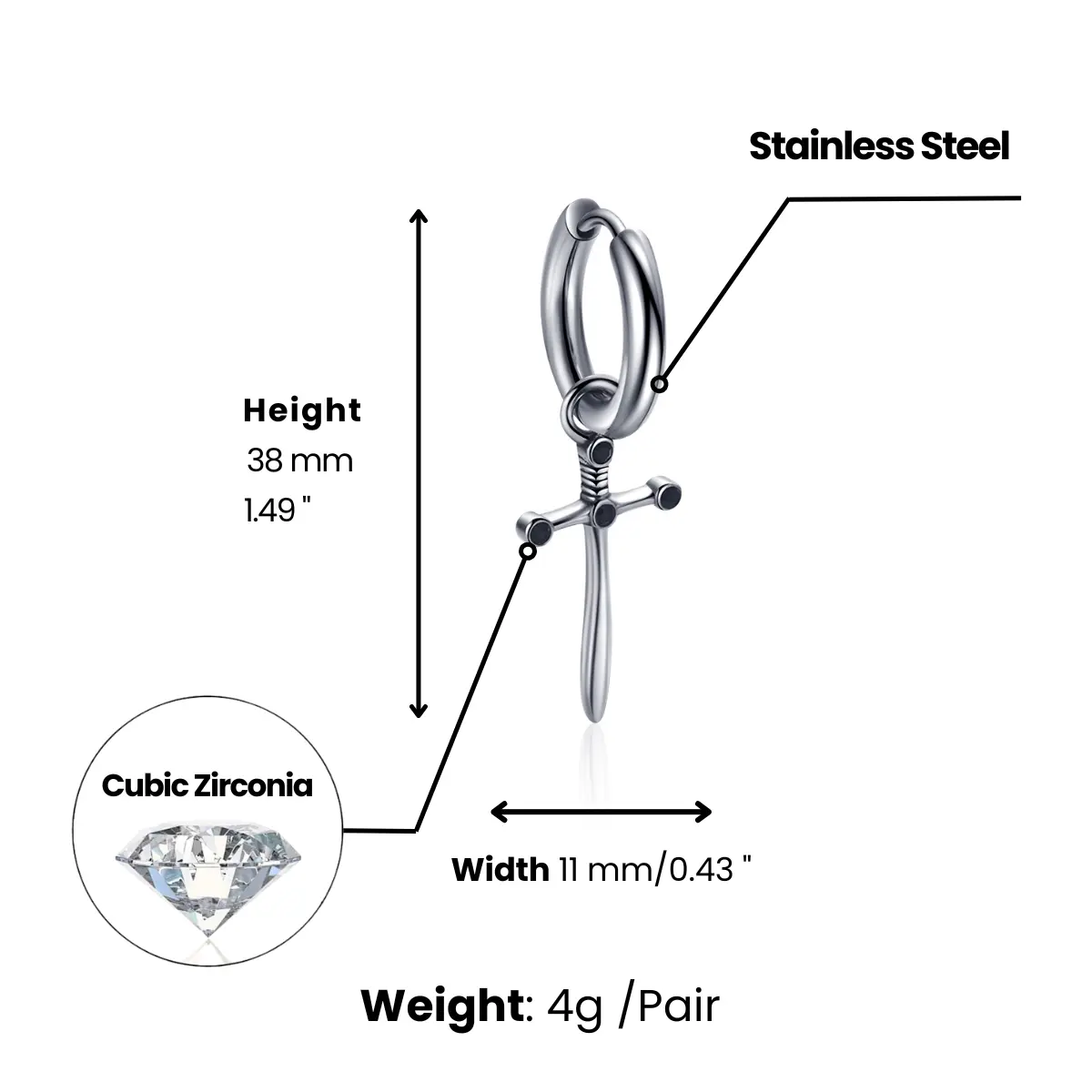 Sword Blade Earrings - Image 6