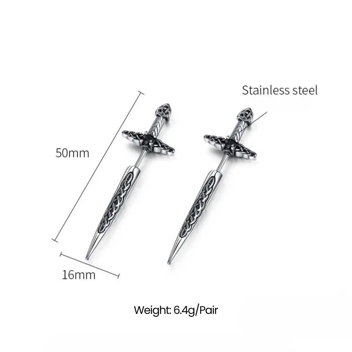 Sword Earrings Through Ear - Image 10
