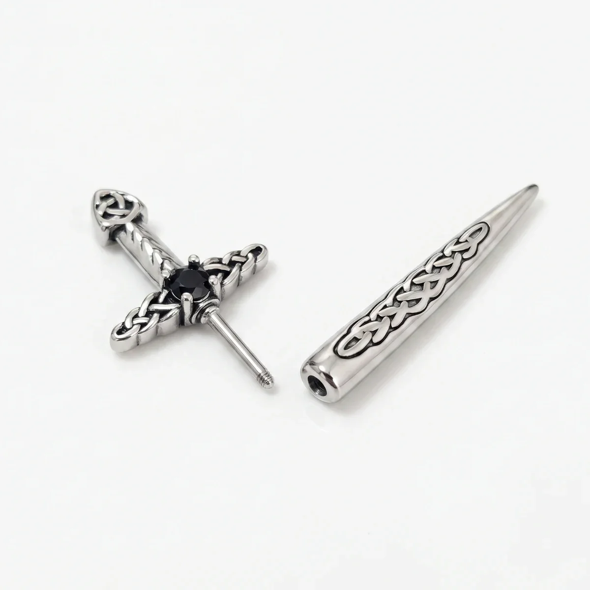 Sword Earrings Through Ear - Image 6