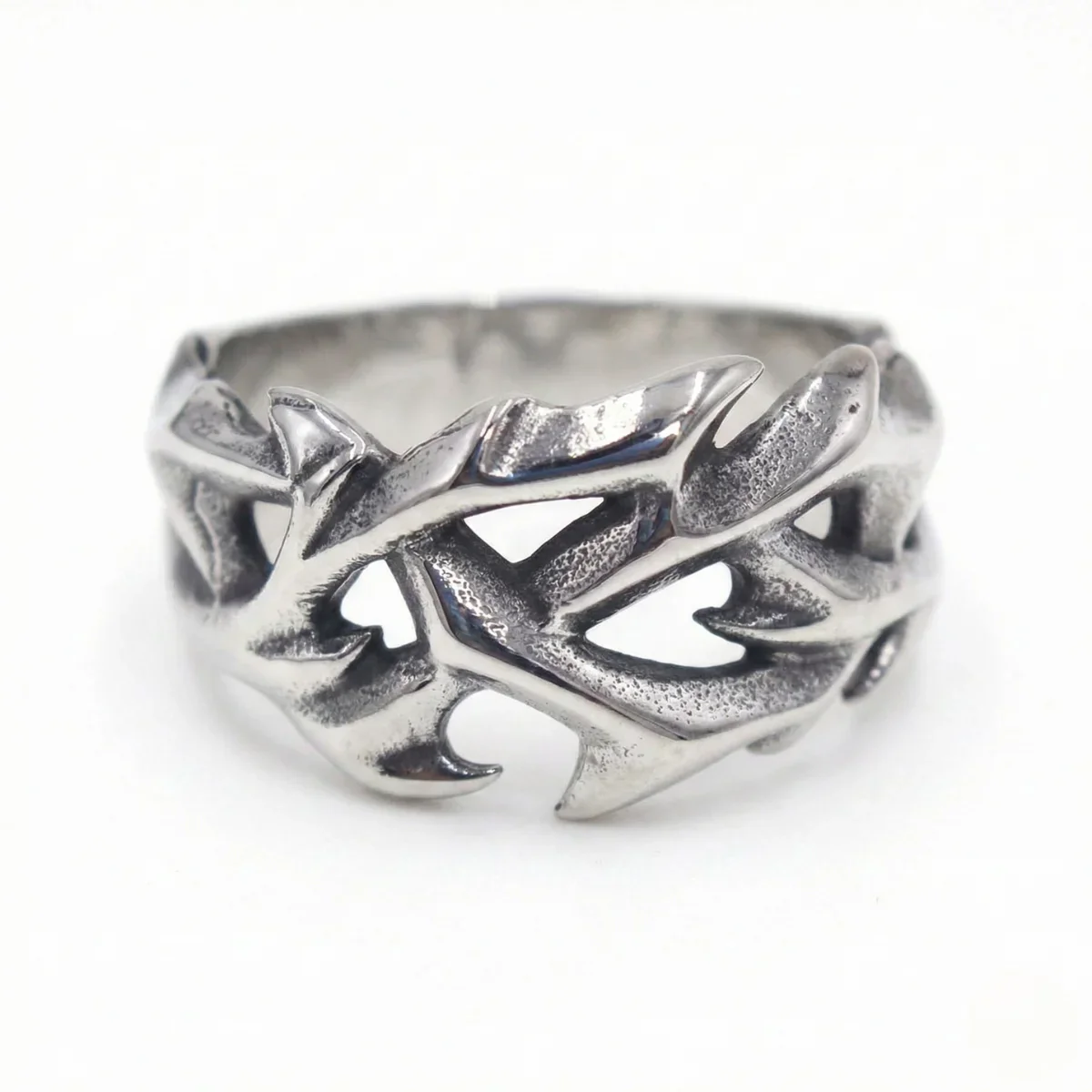Vintage Crown of Thorns Ring Stainless Steel - Image 3