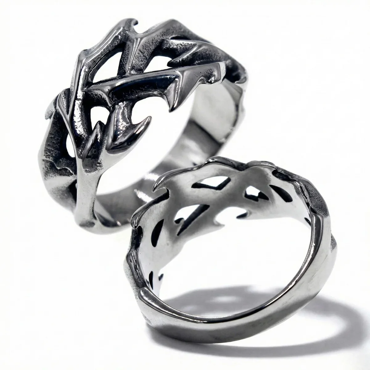 Vintage Crown of Thorns Ring Stainless Steel - Image 4