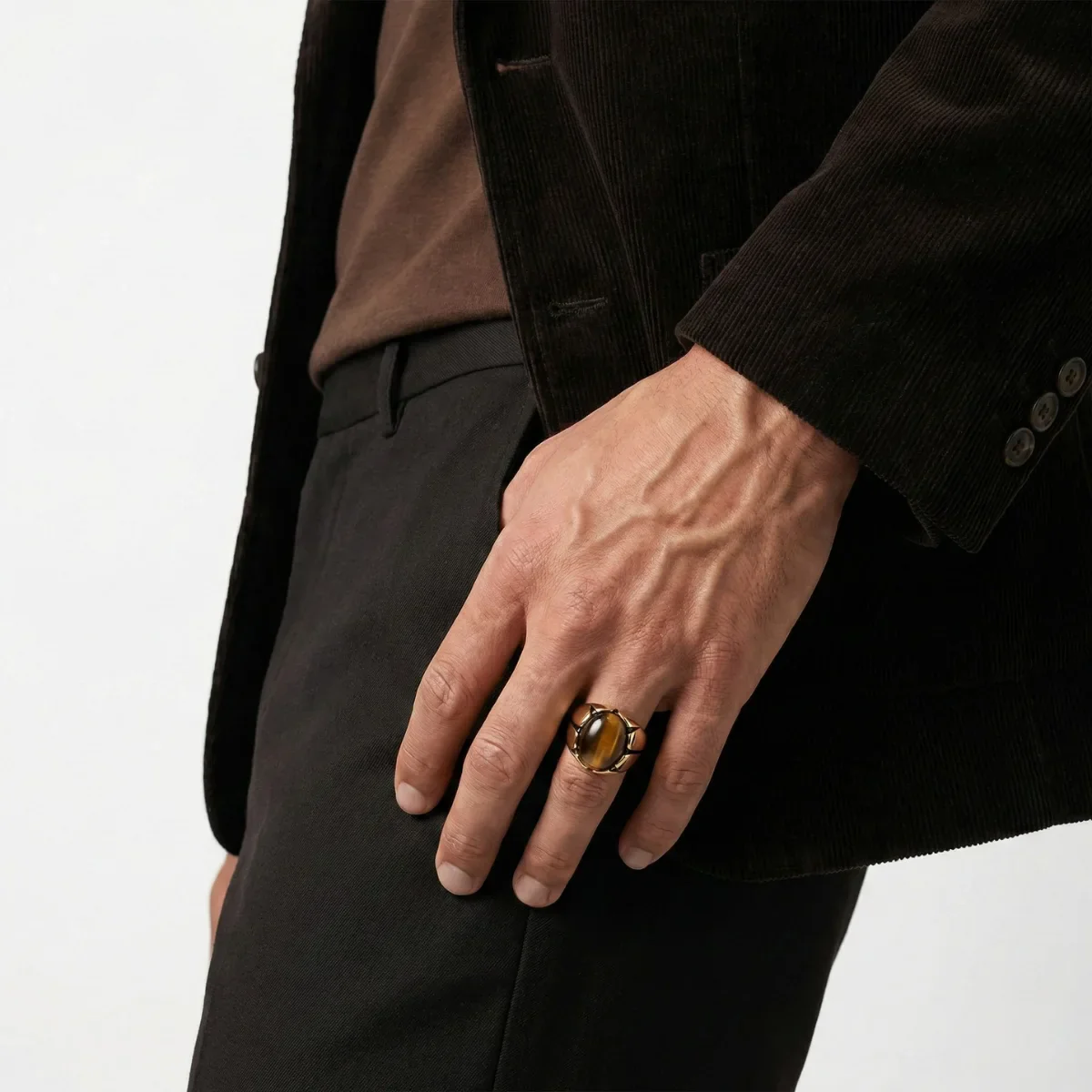 Tiger's Eye Claw Ring - Image 2