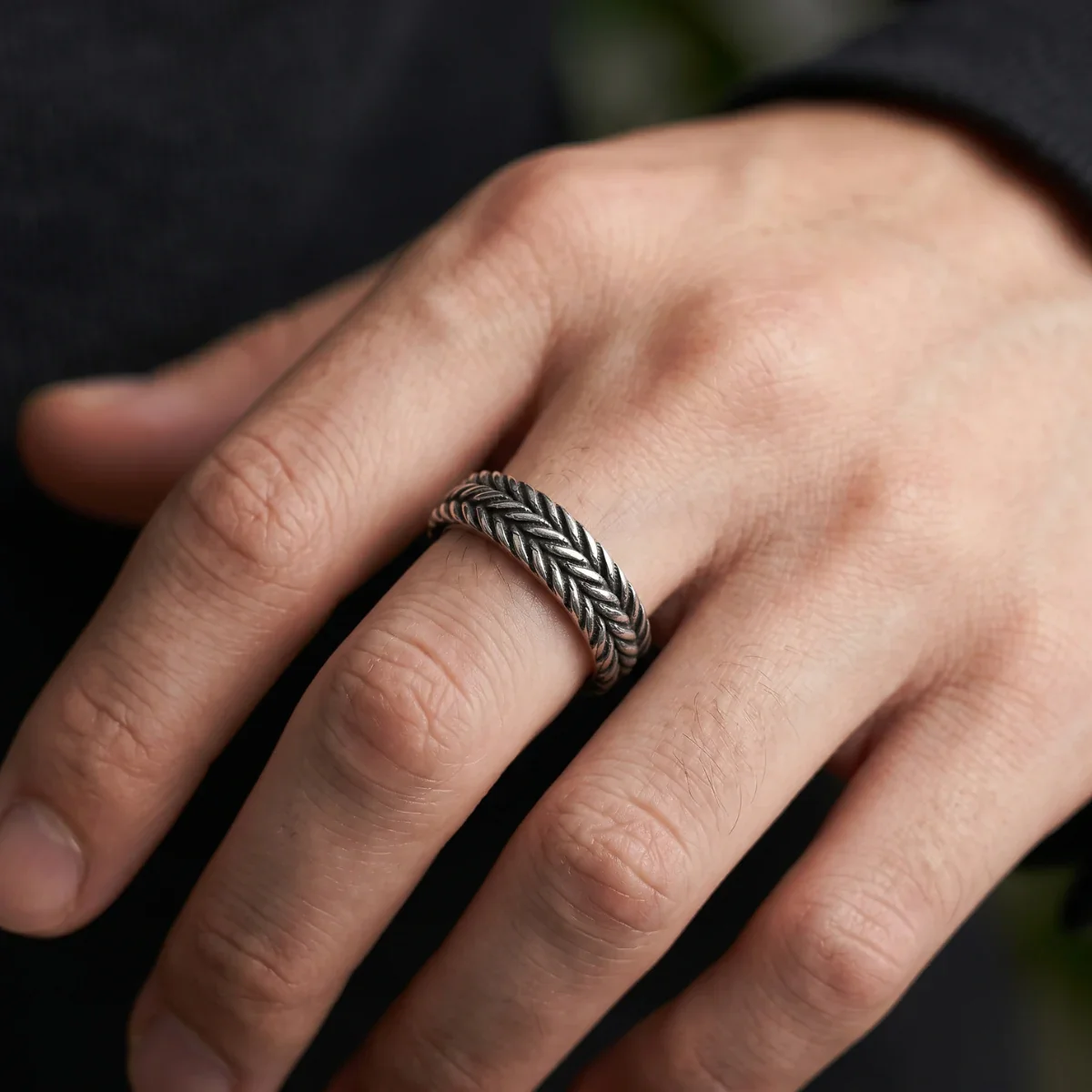 Viking Braided Band Ring - Image 3