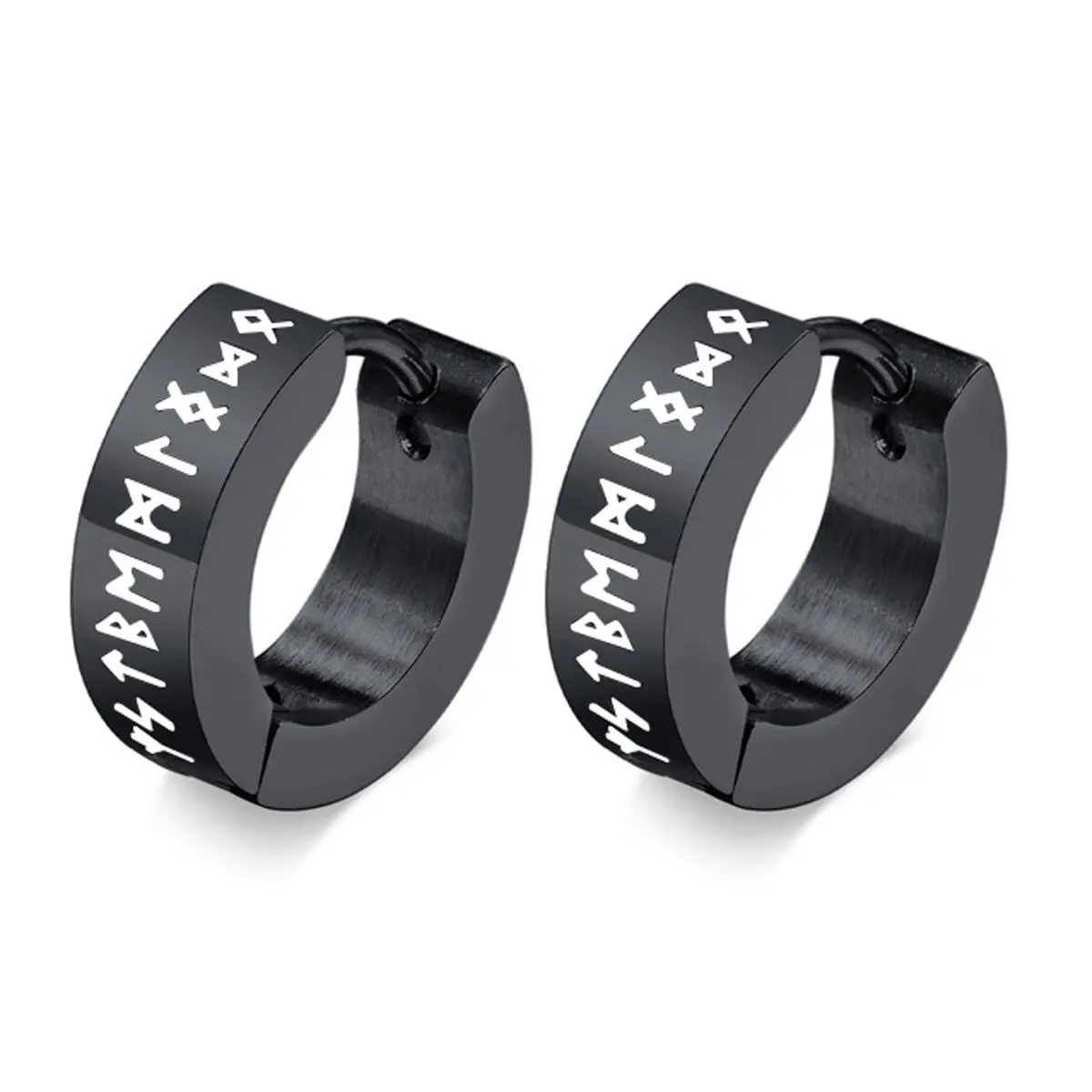 Viking Runes Hoop Earrings - Image 5
