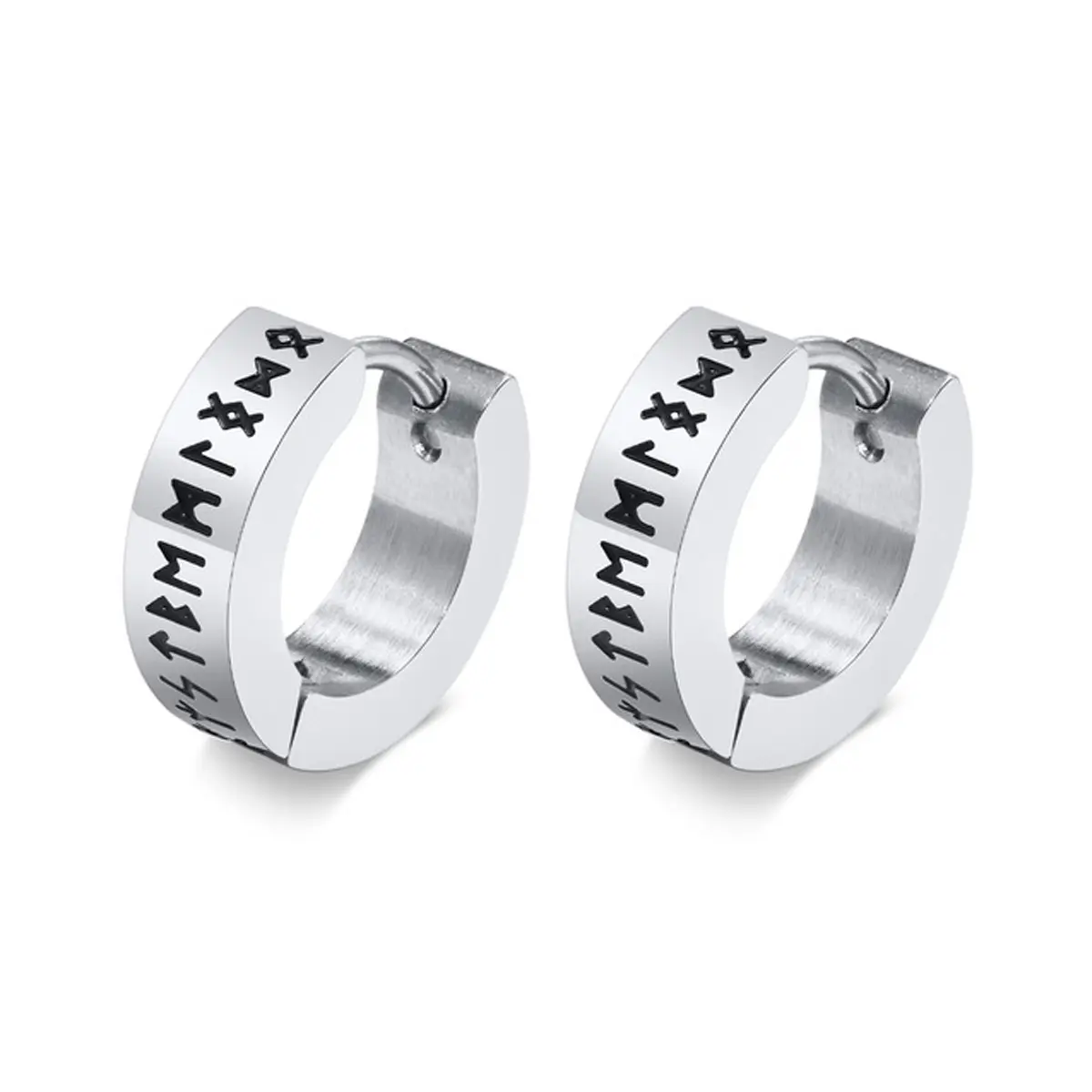 Viking Runes Hoop Earrings - Image 7