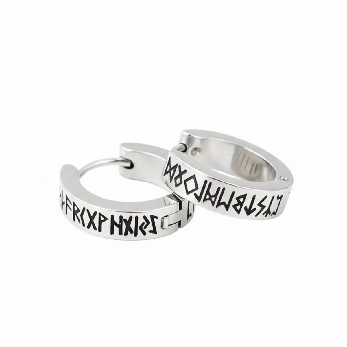 Viking Runes Hoop Earrings - Image 8
