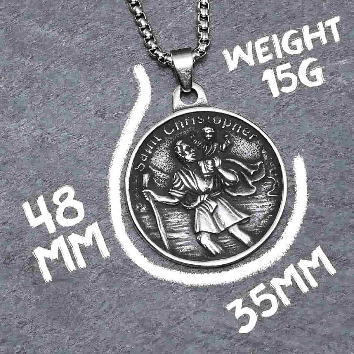 Vintage St. Christopher Medallion Necklace - Image 6