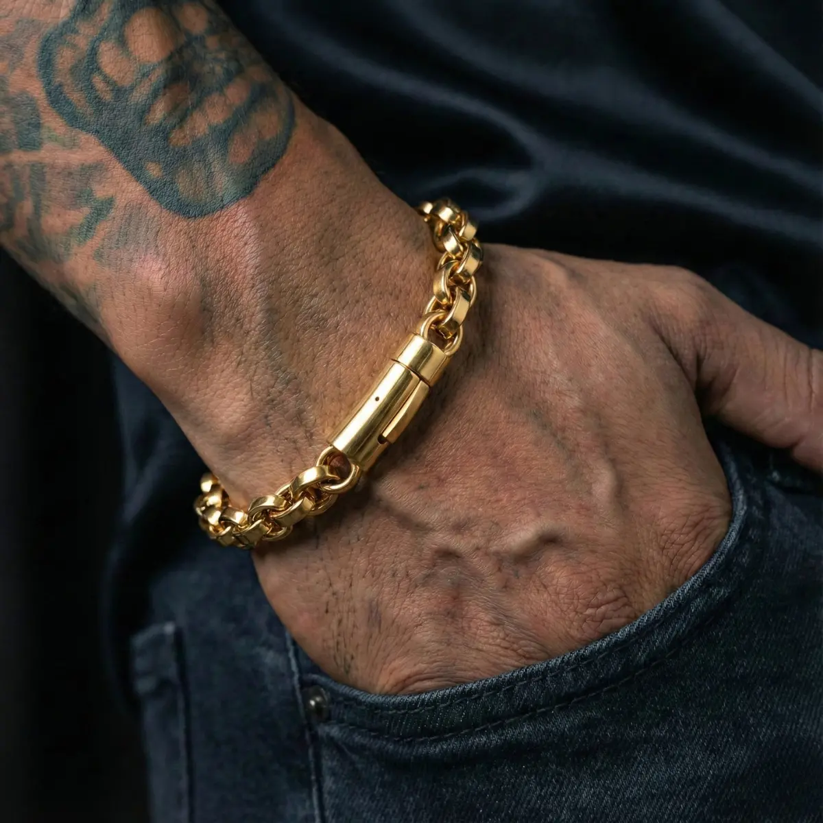 Wheat Chain Bracelet 9mm - Image 4