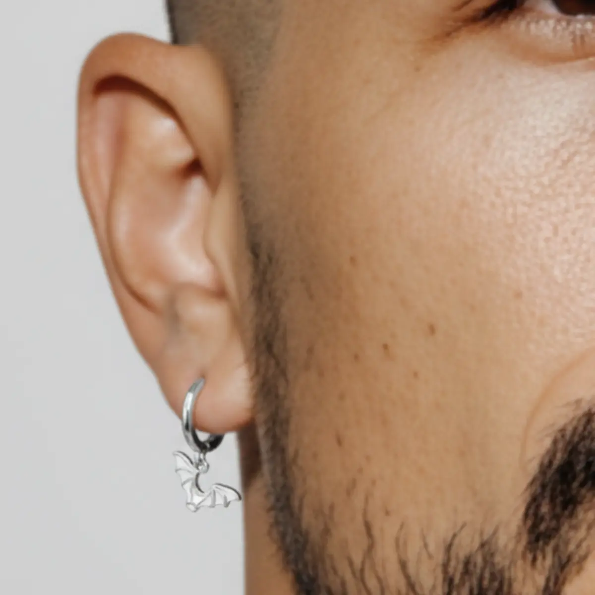 Bat Wing Earrings Sterling Silver - Image 2
